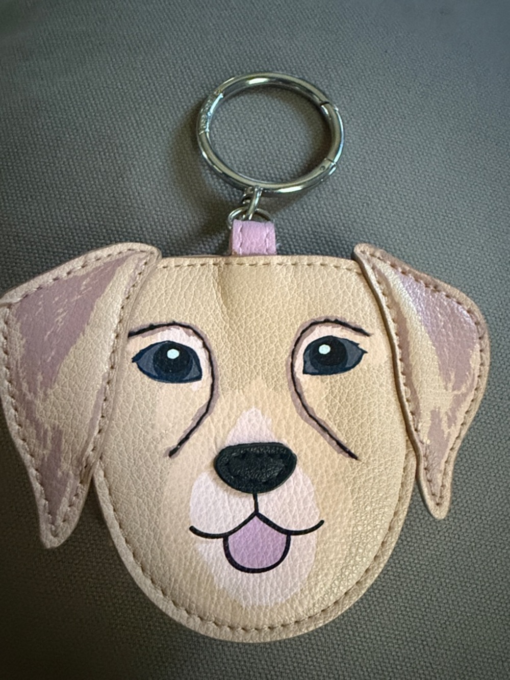 Vera Bradley Dog Face Keychain/ Bag Charm